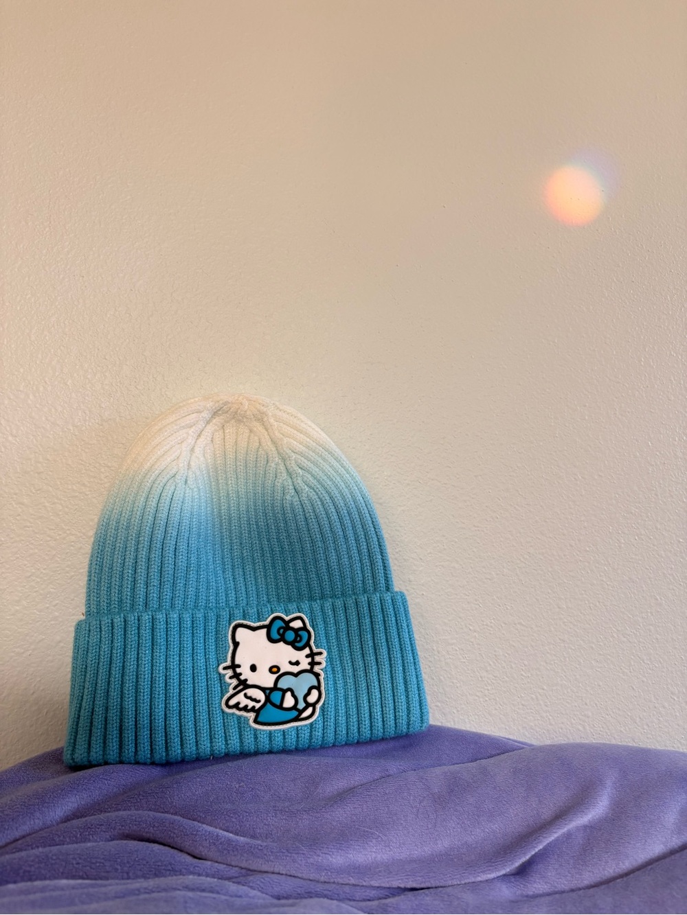 Hello Kitty Blue Ombre Knit Beanie
